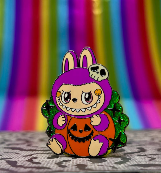 Halloween monster purple pin