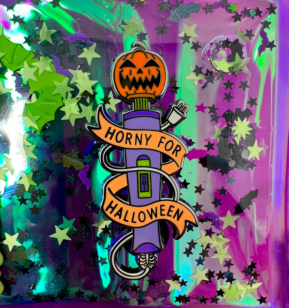 Horny for Halloween Pin