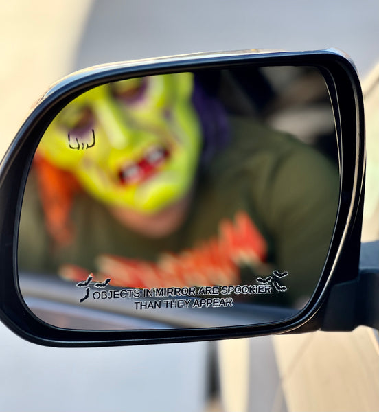 Objects in mirror sticker