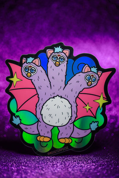 King Furby Holographic sticker