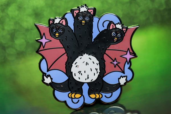 Black king Furby Pin