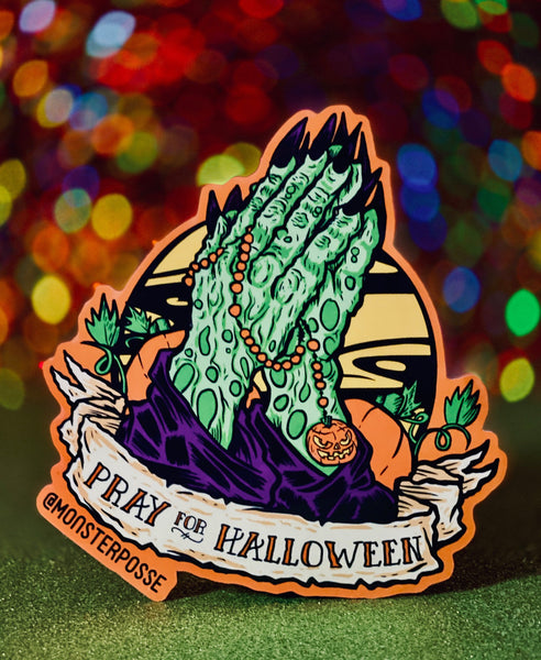 Pray for Halloween sticker