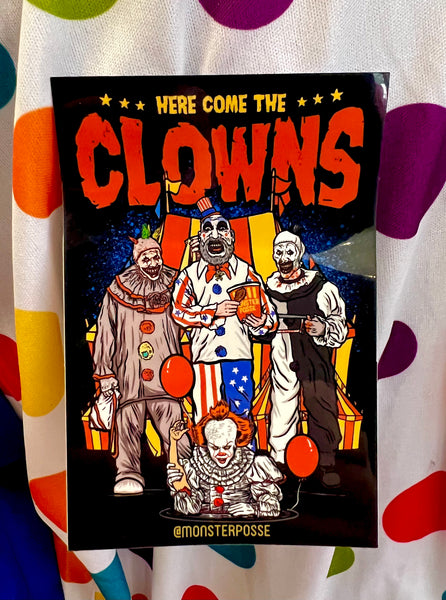 Here come the clowns Sticker