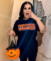 Puro Pinche Halloween puffy orange shirt
