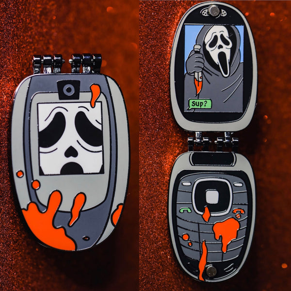 Ghostface Flip Phone Pin